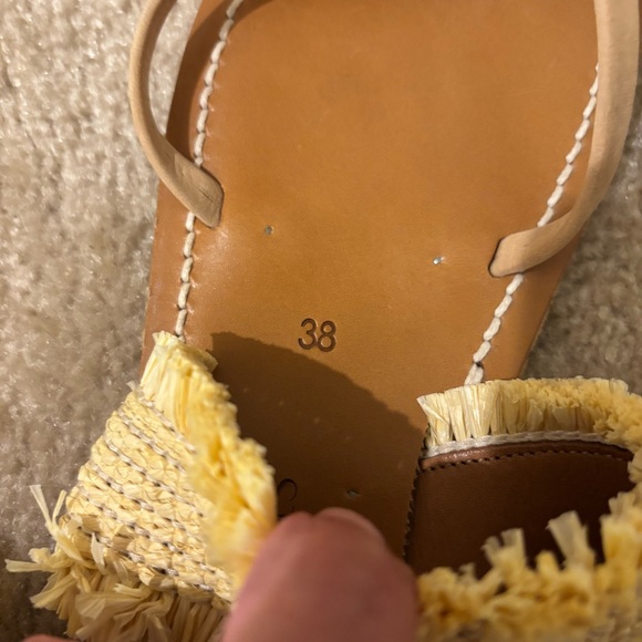 K.Jacques Natural Raffia Telia Sandals Size 38 EUC - Picture 6 of 6